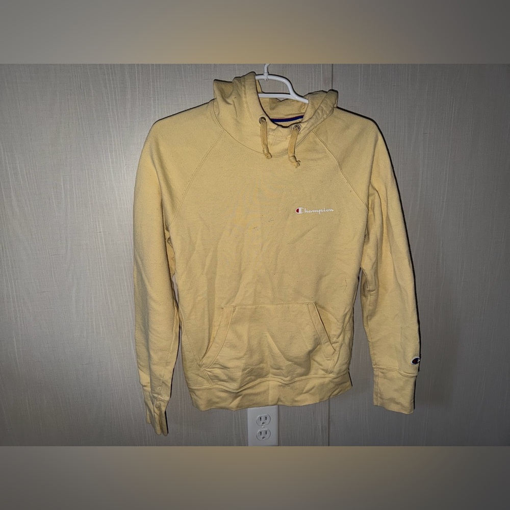 Champion Light Yellow Athletic Hoodie